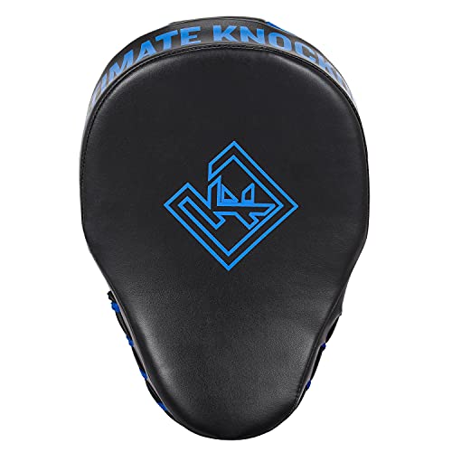 Macro Focused Curved Punching Mitts for Focused Hand Target Bag to Punch & Kickboxing, MMA Muay Thai Home Gym Training Pads for Men and Women - color: Blue