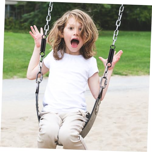 1Set Heavy Duty Porch Swing Spring Set Durable Metal Kit with Rotation Adapter Ring for Comfortable Hanging Chairs Hammocks Punching Bags for Use