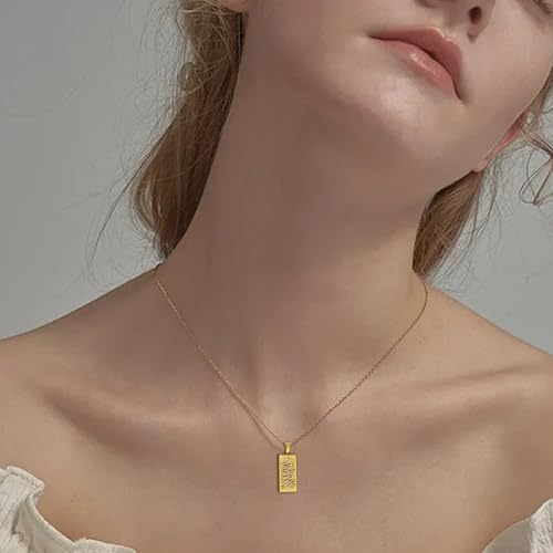 UNIFT Islamic Muslim Allah Layered Necklaces For Women Stainless Steel Charm Water Drop Heart Shape Allah Pendant Double Layer Necklace Islamic Jewelry - color: gold 4