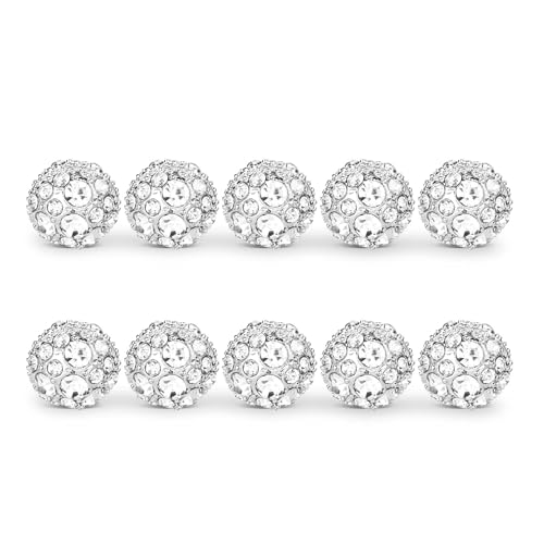 XIHIRCD 10 Sets Silver Wedding Veil Weights, Magnetic Pearls Double Sided Pearl Magnets Artificial Pearls Magnetic Button Strong Hijab Magnets for Wedding Dress Clothes Bridal Accessories