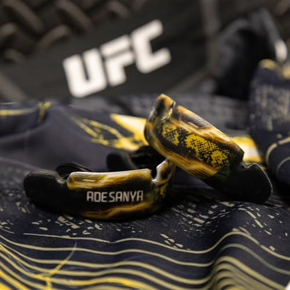 OPRO Official UFC Fighter Collection Israel Adesanya Instant Custom-Fit Mouthguard – Self-Fit Gum Shield for MMA, Boxing & Combat Sports - color: Israel Adesanya
