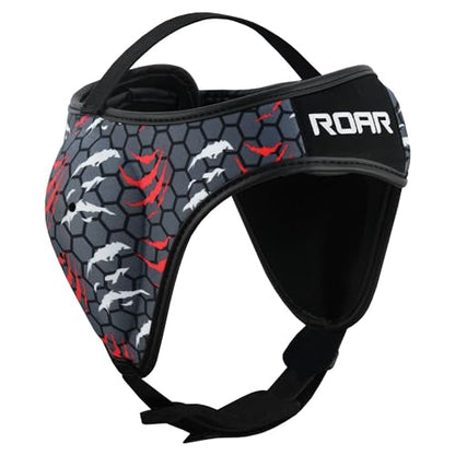 ROAR-INT Wrestling Headgear Men BJJ Ear Guard Protection MMA Grappling Cauliflower Helmet - color: Red (Pack-1)