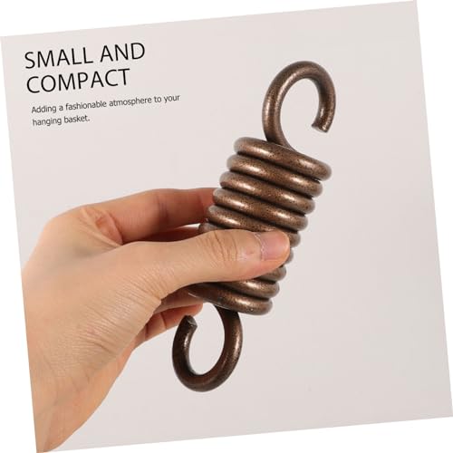 1set Heavy Duty Metal Hammock Swing Springs Hanging Chair Accessories for Porch Use Double Seat Spring Set - color: Coffee