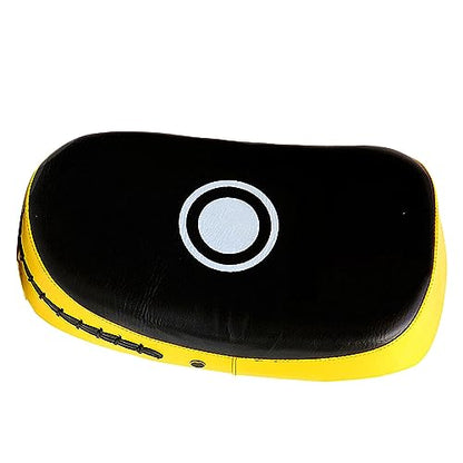 GLOGLOW Boxing Strike Pad for Training, High Density Sponge and PVC Leather, Multifunction Protective Strike Pad for Kickboxing Users - color: Yellow Stripe