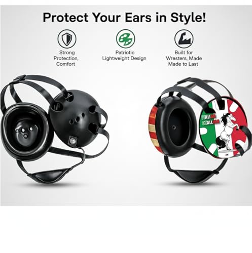 Wrestling Headgear with Ear Protection & Chin Cup Adjustable Lightweight Head Guard for Competition & Practice – Durable Protective Wrestling Ear Guard for Youth & Adult Athletes - color: Italian Pride