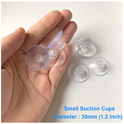 30mm 100 Pieces Small Suction Cups Clear Thick Without Hooks Without Holes, Professional Strength PVC Plastic Sucker Pads for Festival Decoration Bathroom Kitchen Car Radar Detector - size: 30mm 100pcs