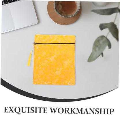 CALLARON Bible Cover Brocade Pouch for Book Storage Wallet for Women Office Bag - color: Yellow