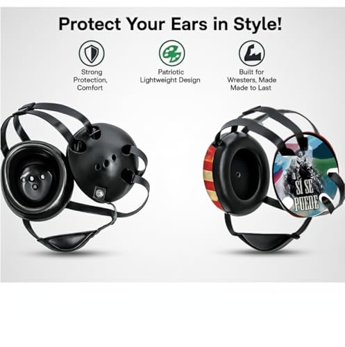 Wrestling Headgear with Ear Protection & Chin Cup Adjustable Lightweight Head Guard for Competition & Practice – Durable Protective Wrestling Ear Guard for Youth & Adult Athletes - color: Mexico-USA