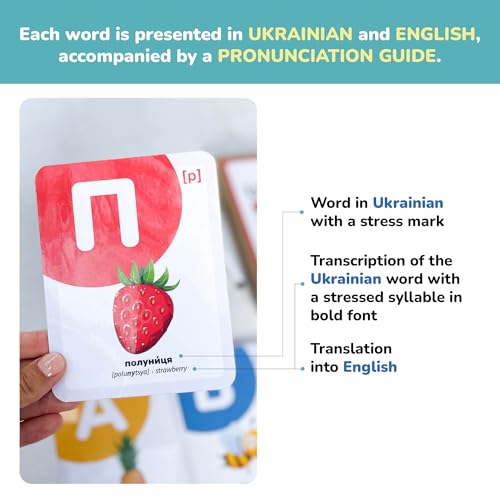 Ukrainian Alphabet Flashcards, Ukrainian Language Flashcards, Ukrainian Language Learning, Ukrainian Language flashcards for Travel, Ukrainian English flashcards