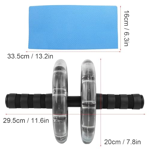 HERCHR Ab Roller Wheel Fitness Roller Ab Exercise Wheels Kit Push-Up Bar - Home Gym Equipment for Men Women Core Strength Abdominal Exercise