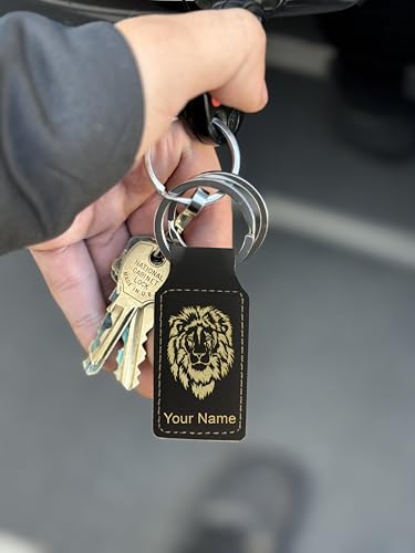 LaserGram Rectangle Keychain, Allah 2, Personalized Engraving Included (Black with Gold) - color: Black With Gold