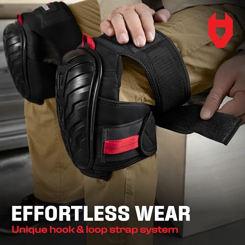 NoCry Professional Knee Pads for Work for Men — Adjustable Thigh and Shin Straps, Heavy-Duty Shell, and Thick Foam & Gel Cushioning — Ideal for Construction and Gardening - style: Original