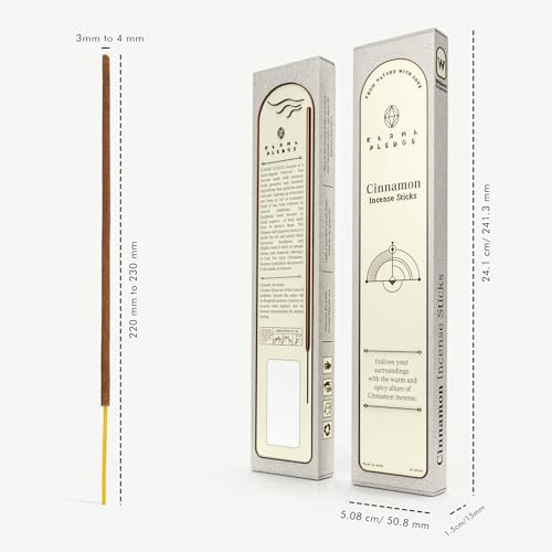 KarmaPledge Cinnamon Incense Sticks, Burn Time 45-60 Min, 40 Sticks - color: Cinnamon, size: 40 Hand Dipped Sticks