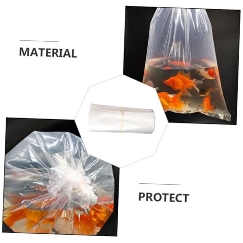 Alipis 50pcs Plastic Fish Transport Bags Food-grade Packing for Safe Shipping of Tropical Fish for Pet Stores and Aquariums