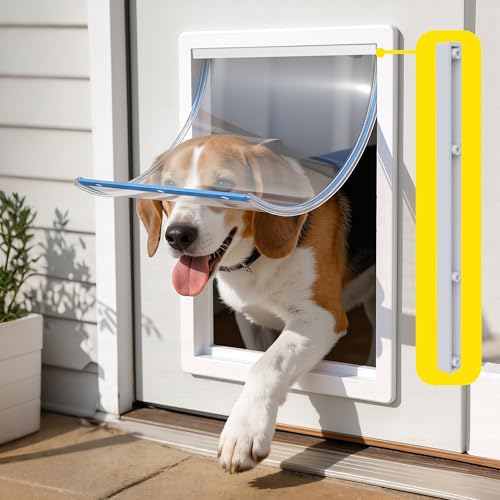 1pcs Plastic Replacement Bracket Compatible with Extra-Large Ideal Pet Products Designer Series Plastic Pet Door 10.5" x 15" Flap, Easy Installation with Screws - size: Extra Large