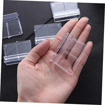 POPETPOP 2sets Fish Tank Cover Holders Aquarium Support Frame Plastic 5-6mm Glass Tank Secure Fit 20pcs*2