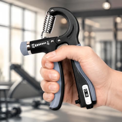 Adjustable - Weight Hand Grip Strengthener for Fitness Enthusiasts,desirable for Forearm Training - color: Grey