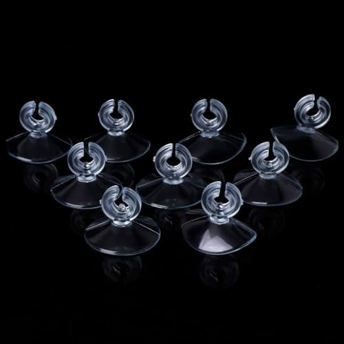 10 Pcs Transparent Aquarium Suction Cup, Plastic Sucker with Clips Fish for Tank Pipe Hose Tube Holder Fish Tank Suction Cups Aquarium Air Pump Accessories (1.2in)