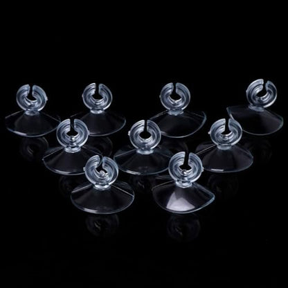 10 Pcs Transparent Aquarium Suction Cup, Plastic Sucker with Clips Fish for Tank Pipe Hose Tube Holder Fish Tank Suction Cups Aquarium Air Pump Accessories (1.2in)