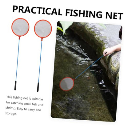 GALPADA 10pcs Small Fishing Nets for Boy Girl Fine Mesh Fish Catching Nets for Aquariums and Pools Lightweight and Design for Easy Use Random Colors