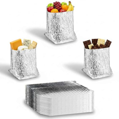25 Pack Insulated Shipping Bags, 10" x 10" x 10" Thermal Box Liners for Frozen and Hot Food - size: 10" x 10" x 10"