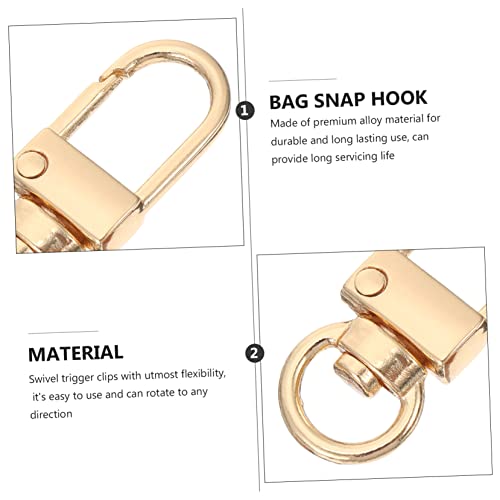 LALAFINA 15pcs Set Lobster Claw Clasps Carabiner Swivel Key Ring Clasp for Home Keys
