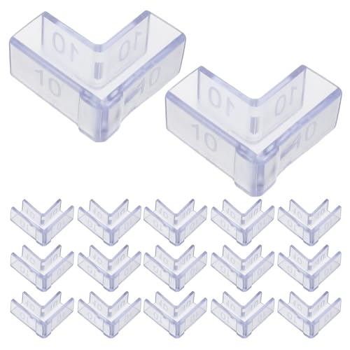 Mikikit 25pcs Fish Tank Glass Edge Guards Aquarium Corner Protectors 90° L-Shaped Thickened 10mm Non-Adhesive Safety Bumpers for Aquarium and Furniture
