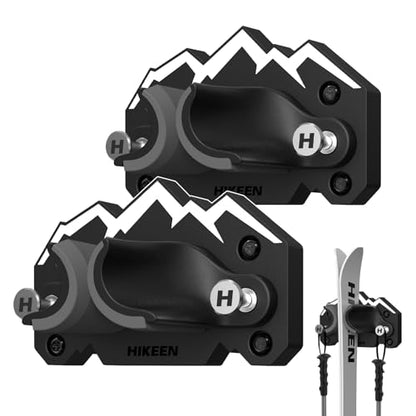 Hikeen Ski & Snowboard Wall Mount,Fits Any Ski or Snowboard, Ski Wall Rack Non-Slip Storage for Garage Organization,Space-Saving Winter Gear Organizer,2 Pack - size: 2 pack