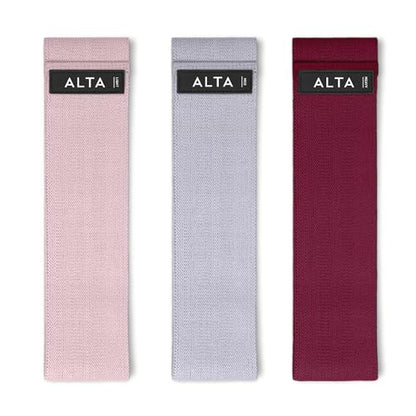ALTA Booty Bands for Women, Non-Slip Fabric Resistance Bands for Working | Exercise bands legs, Leg Bands for Working Out Women, Cloth Resistance Bands for Legs, Hip Bands Set, Fabric Exercise Bands
