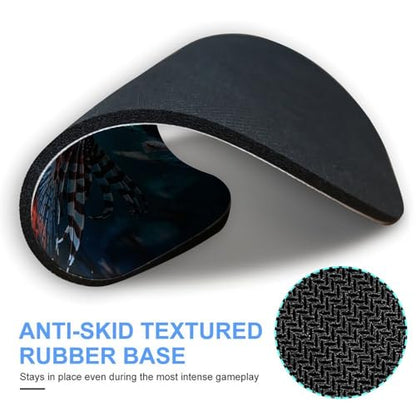 Comfortable Mousepad Waterproof Non-Slip Rubber Base Mouse Pad Fish in Fish Tank Round Printed Mouse Mat for Laptop Office