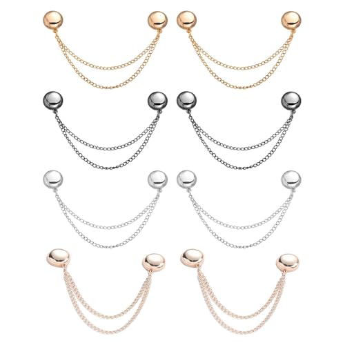 8 Pcs Multi-Function Magnetic Clothing Clips Magnets Pinless Buttons Clothing Magnet Buckle for Shortening T-Shirt Hems Cuff Hem Pants Legs Hems DIY Sewing Decorative Buckle