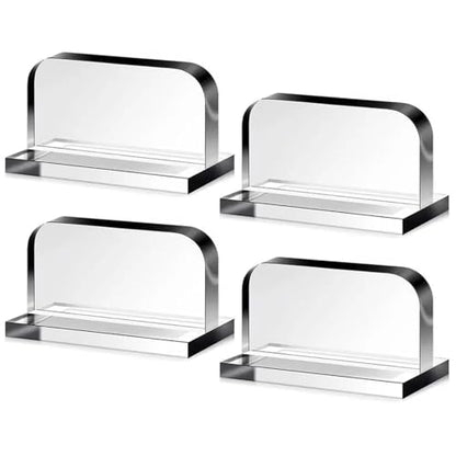 4-Pack 1.4"x1.4"x2.4" Transparent Adhesive Acrylic Handles for Glass Aquarium Lid