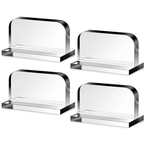 4-Pack 1.4"x1.4"x2.4" Transparent Adhesive Acrylic Handles for Glass Aquarium Lid