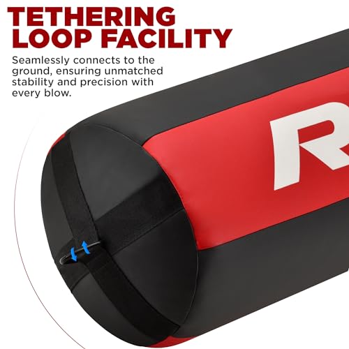 RDX Uppercut Unfilled Punch Bag for Boxing, Kickboxing Training, Maya Hide Leather Angled Heavy Bag Set with Punching Gloves for MMA, Muay Thai, Grappling, Sparring, BJJ and Taekwondo