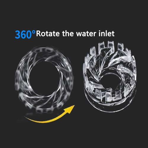 2 Pack Aquarium Surface Skimmer Protein Oil Filter Waste Removal Tool Rotating Parts for Aquatic Glass Lily Pipe Set with Skimmer Inflow and Outflow Small Nano Fish Tank Filter Pipes