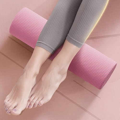 12 Inch EVA Soft Dot Foam Roller for Muscle Therapy, Yoga and Balance Exercises, High-Density Massage Roller, Foam Roller for Back, Legs for Home, Gym and Travel (Pink#L) - color: Pink#l