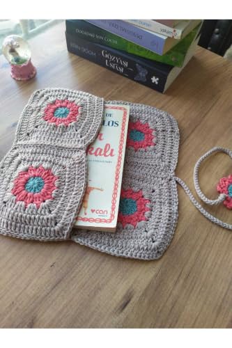 Handmade Crochet Book, Quran, Tablet Sleeve Bag Ecru Standard Size - Artisan Crafted Cotton Pouch for Protection and Style - Ecru, Standart