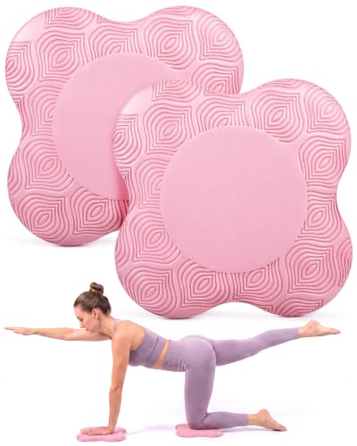 2 packs Yoga Knee Pad Mats Extra Thick for Knees Elbows Wrist Hands Head Foam Pilates Kneeling pad Yoga Knee Cushion Thick Exercise Pads for Knees Elbows Wrist Hands Head Foam Pilates Kneeling pad，Support Foam Pads for Women and Men - color: Pink