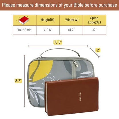 Mr. Pen- Bible Cover Case | Carrying Book Case with Durable Handle and Zippered Pocket, Bible Protective Church Bag for Men & Women, Christian Gifts - color: Sunlit Garden