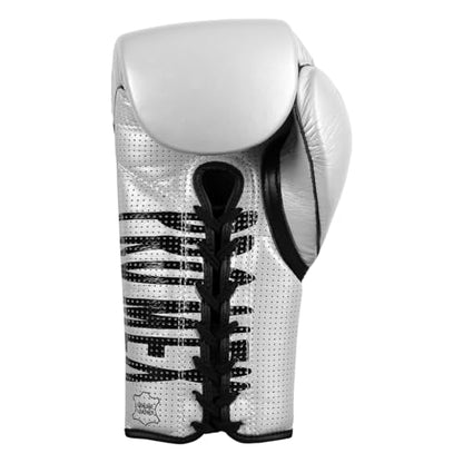 Title Boxing Pro Mex Professional Edge Lace Training/Sparring Boxing Gloves - color: Silver, size: 12 oz