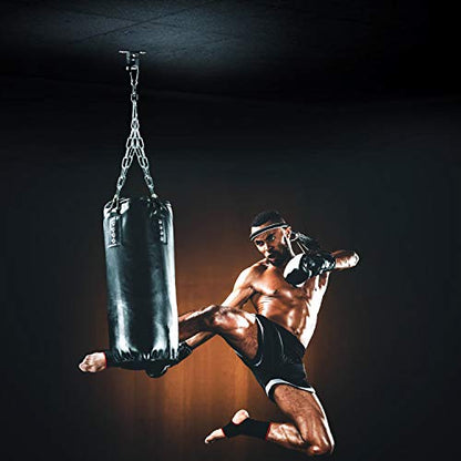 Yes4All Adjustable Ceiling Hook / Steel Beam Clamp for Punching Bags, 180° & 360° - 450kg Capacity - Punching Bag Mount for Hammocks, Gymnastics, Swing Hook - Ceiling Mount Outdoor & Indoor