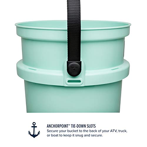 YETI Loadout 5-Gallon Bucket, Impact Resistant Fishing/Utility Bucket - color: Seafoam