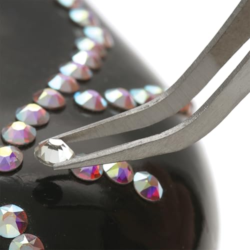 The Beadsmith Angled Precision Tweezer – Multipurpose Stainless Steel Tool w/Curved Tip & Cushion Grip, 6 Inches