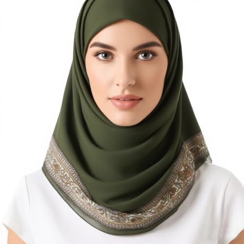 K-Elewon Large Square Scarf 51" Headscarf Chiffon Fashion Scarves Turbans Hair Wrapping Scarfs - color: A-green
