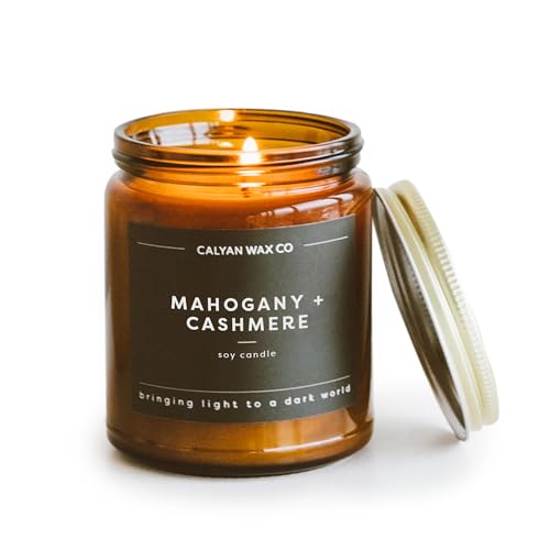 Calyan Wax Co. Mahogany & Cashmere Scented Candle - 57 Hour Burn - color: Mahagony + Cashmere