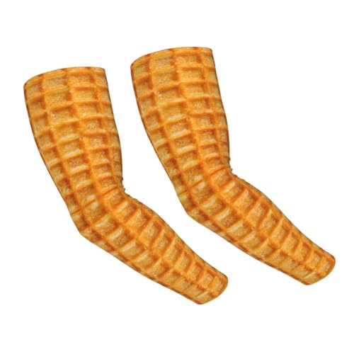 Cooling Arm Sleeves Cover Summer Sun Protection Arm Sleeves For Men Women Baseball Cycling Golf Running - color: Waffles Texture 6