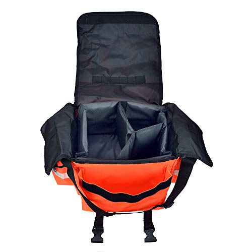 Dealmed First Responder Trauma Bag - Empty EMS Equipment Kit - Orange Professional Emergency Organizer Medium - color: Orange