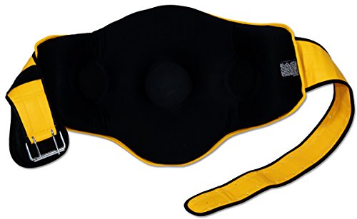 MMA Muay Thai Belly Pad - style: Buckle (Yellow/Black/Orange)