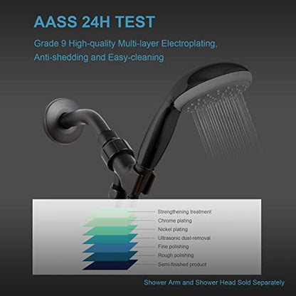 OFFO Shower Head Holder with Solid Metal Ball for Handheld Shower Head, Oil Rubbed Bronze Adjustable Shower Arm Mount for Connecting, 1/2 in IPS Female Inlet and Male Outlet - style: Oil Rubbed Bronze