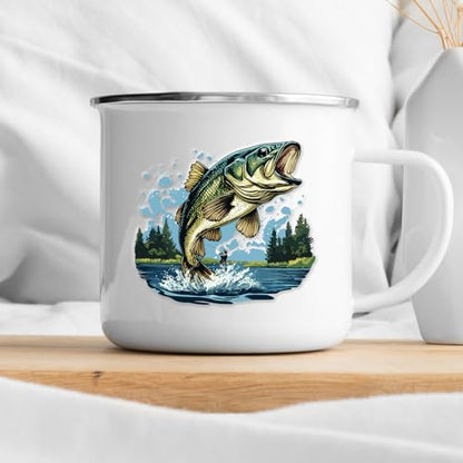 UV DTF Cup Stickers - 20 Sheets Fishing Dad Theme UV DTF Cup Wraps for 16 OZ, Fish UVDTF Decals, Waterproof Rub on Transfer Decal for Glass Mug, DIY Crafts - style: Fishing Dad